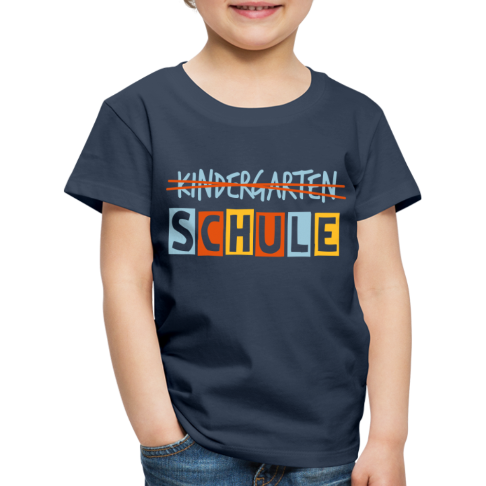 Kinder Premium T-Shirt - Schule - Navy