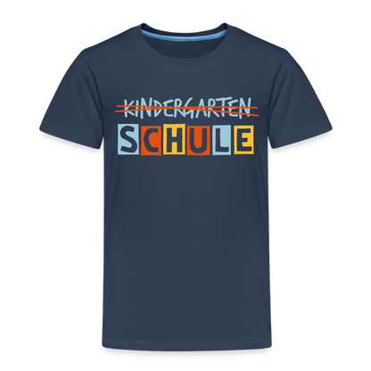 Kinder Premium T-Shirt - Schule - Navy