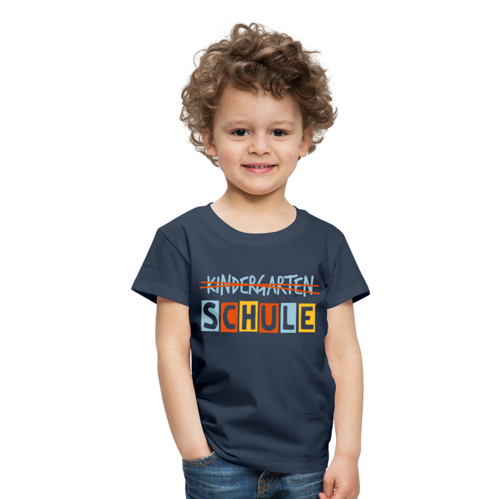 Kinder Premium T-Shirt - Schule - Navy