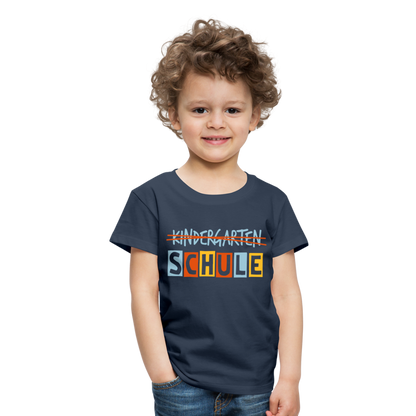 Kinder Premium T-Shirt - Schule - Navy