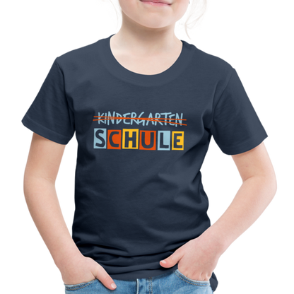 Kinder Premium T-Shirt - Schule - Navy