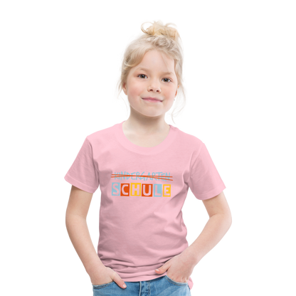 Kinder Premium T-Shirt - Schule - Hellrosa