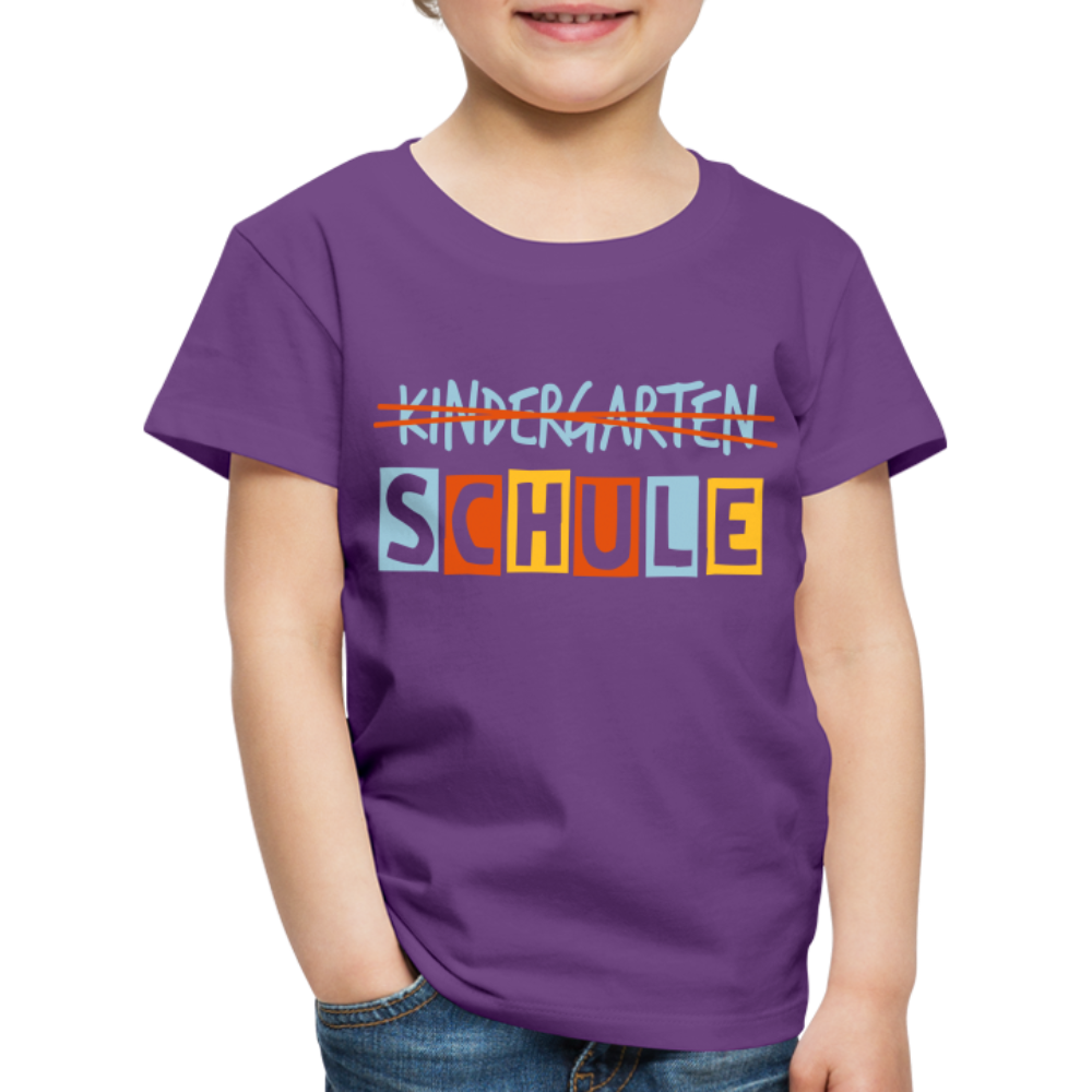 Kinder Premium T-Shirt - Schule - Lila