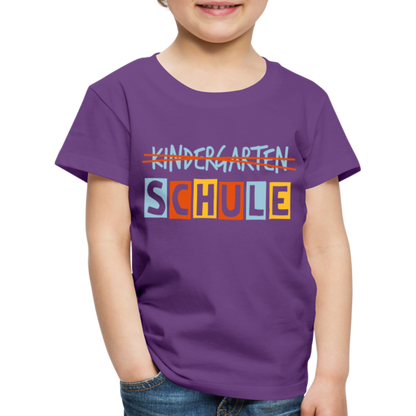 Kinder Premium T-Shirt - Schule - Lila