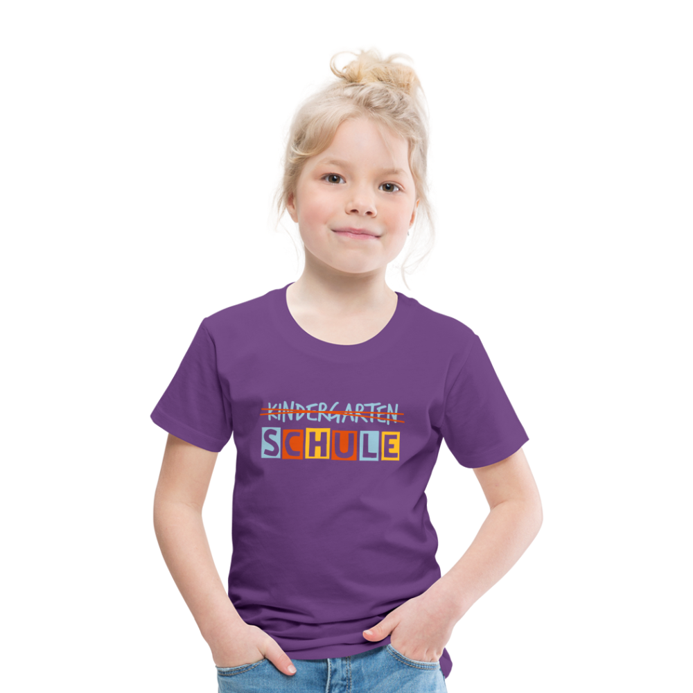 Kinder Premium T-Shirt - Schule - Lila