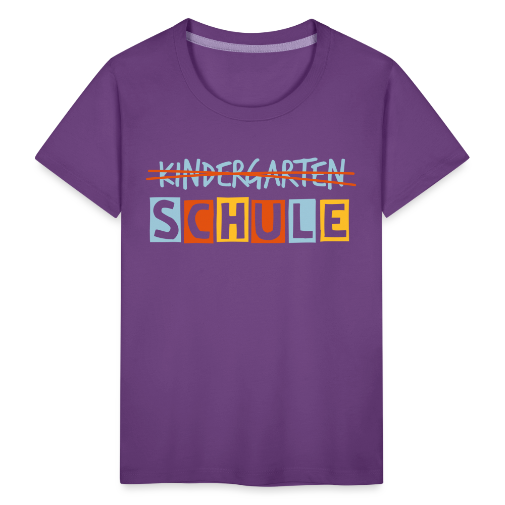 Kinder Premium T-Shirt - Schule - Lila