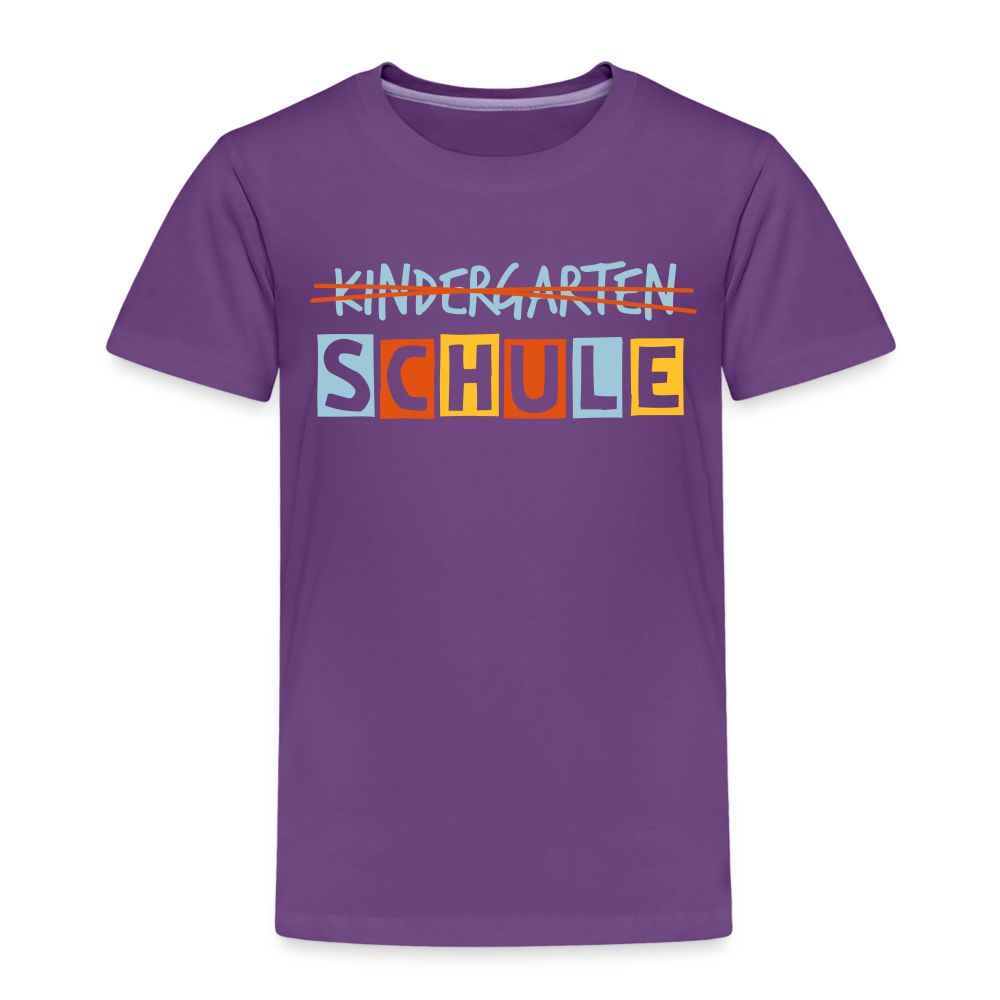 Kinder Premium T-Shirt - Schule - Lila