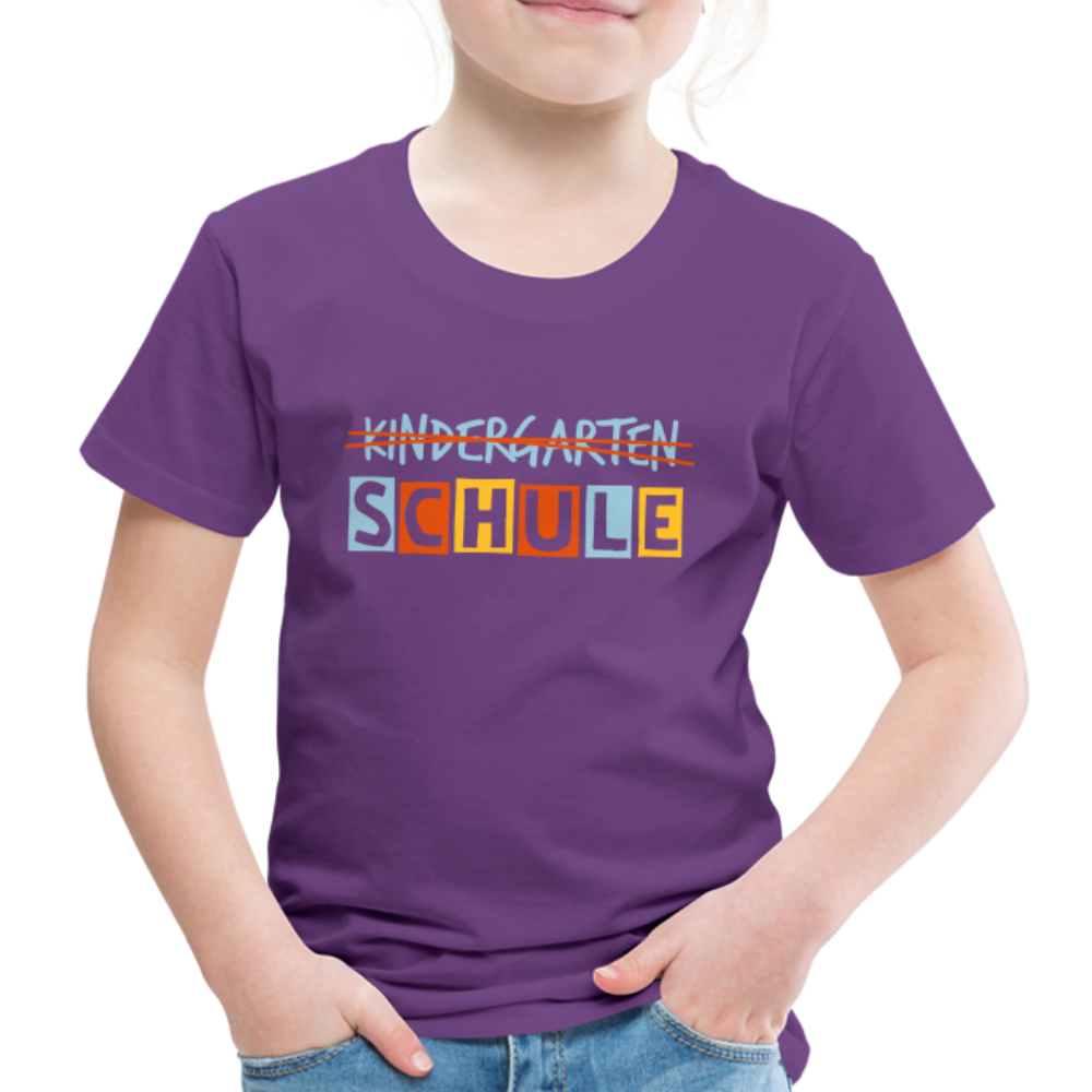 Kinder Premium T-Shirt - Schule - Lila