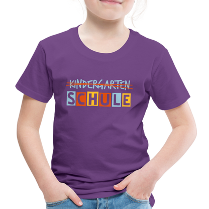 Kinder Premium T-Shirt - Schule - Lila