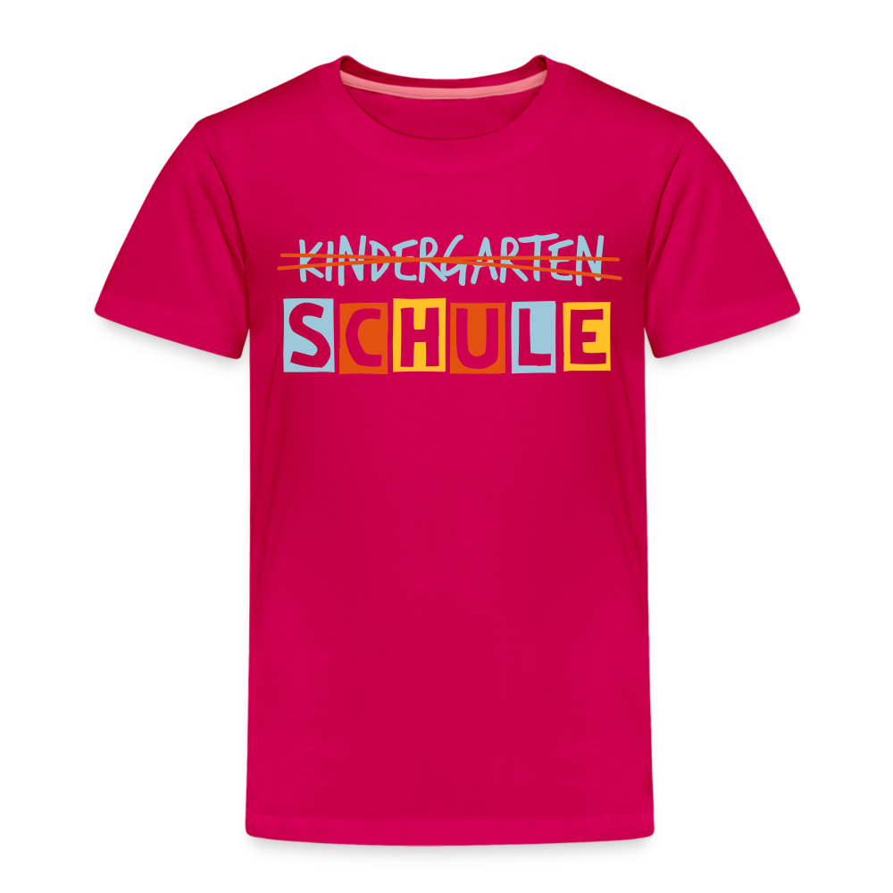 Kinder Premium T-Shirt - Schule - dunkles Pink