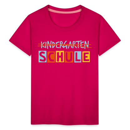 Kinder Premium T-Shirt - Schule - dunkles Pink