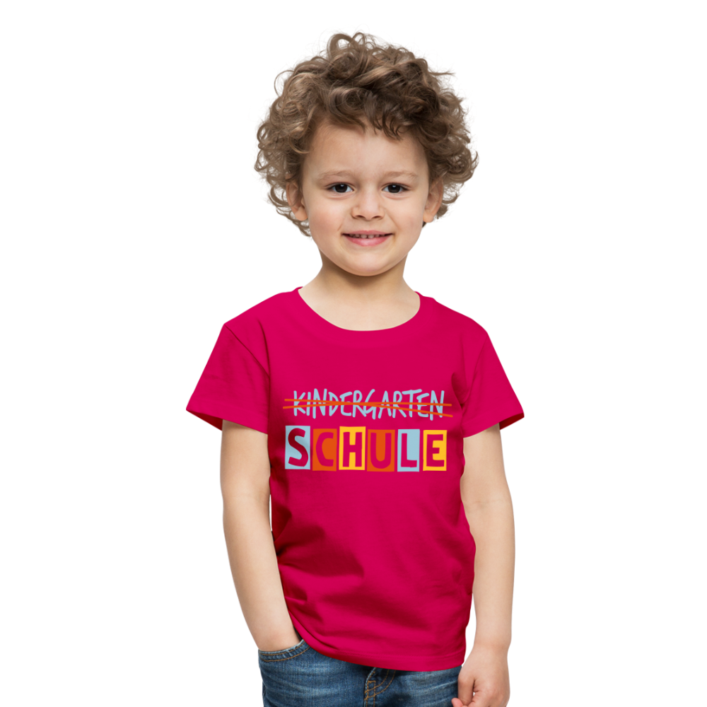 Kinder Premium T-Shirt - Schule - dunkles Pink