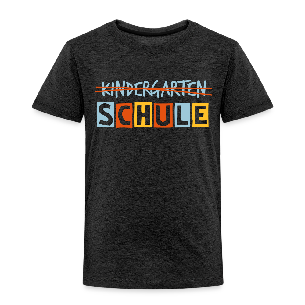 Kinder Premium T-Shirt - Schule - Anthrazit