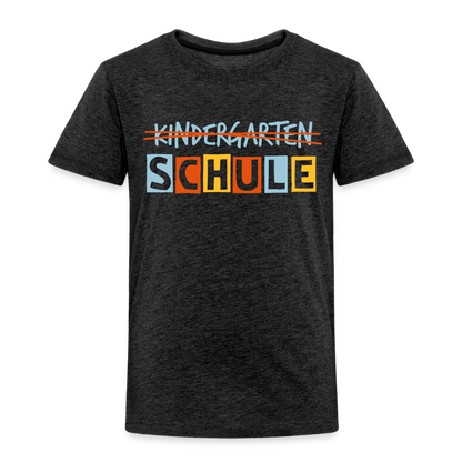 Kinder Premium T-Shirt - Schule - Anthrazit