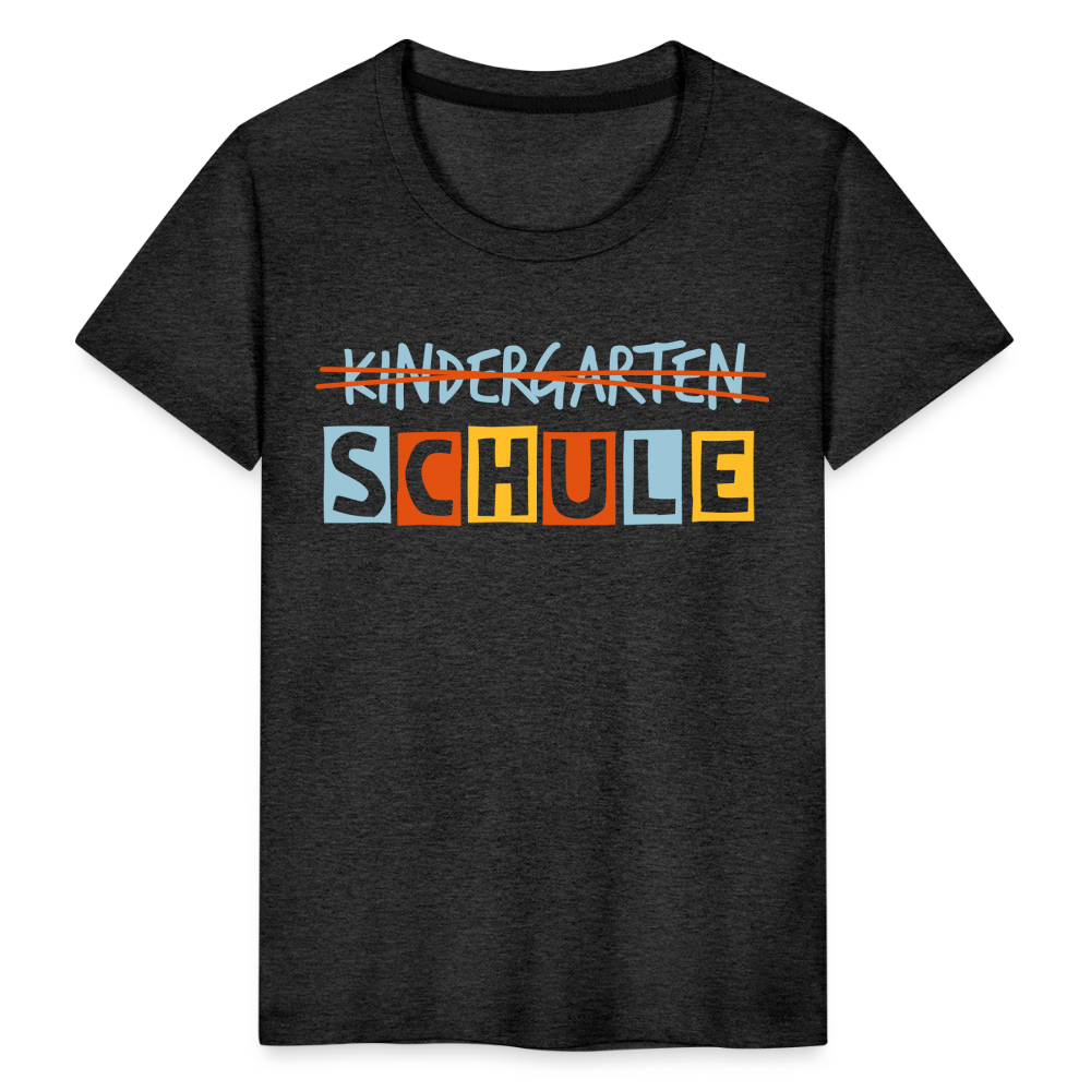 Kinder Premium T-Shirt - Schule - Anthrazit