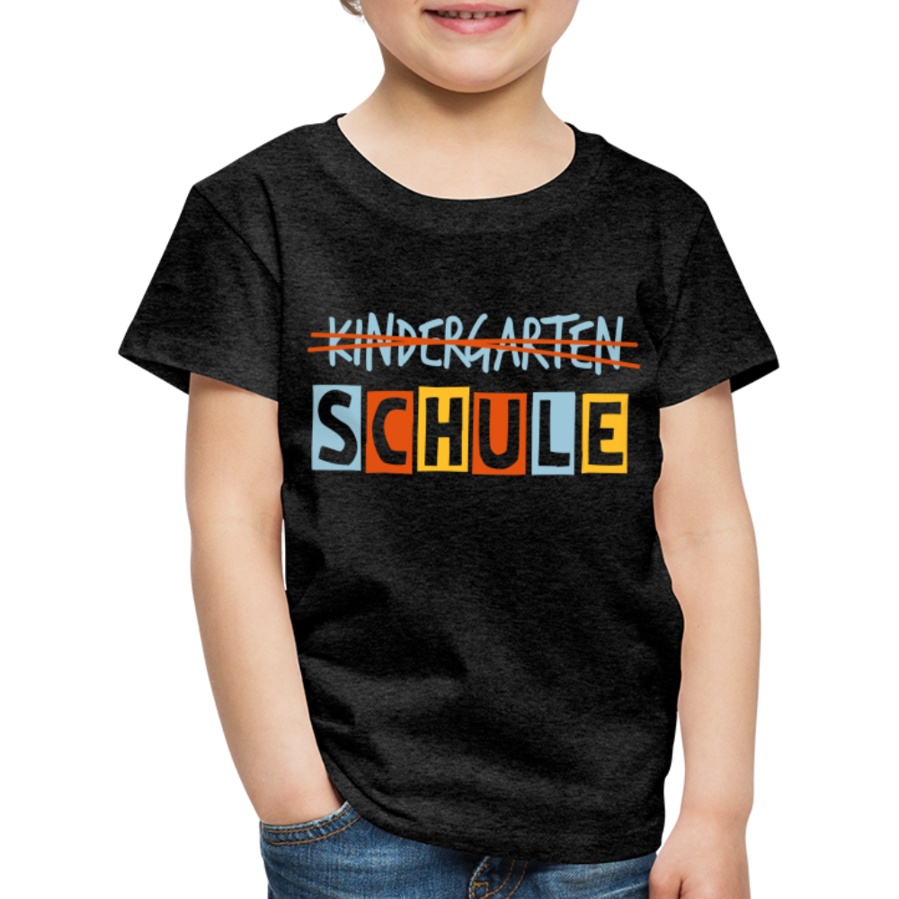 Kinder Premium T-Shirt - Schule - Anthrazit