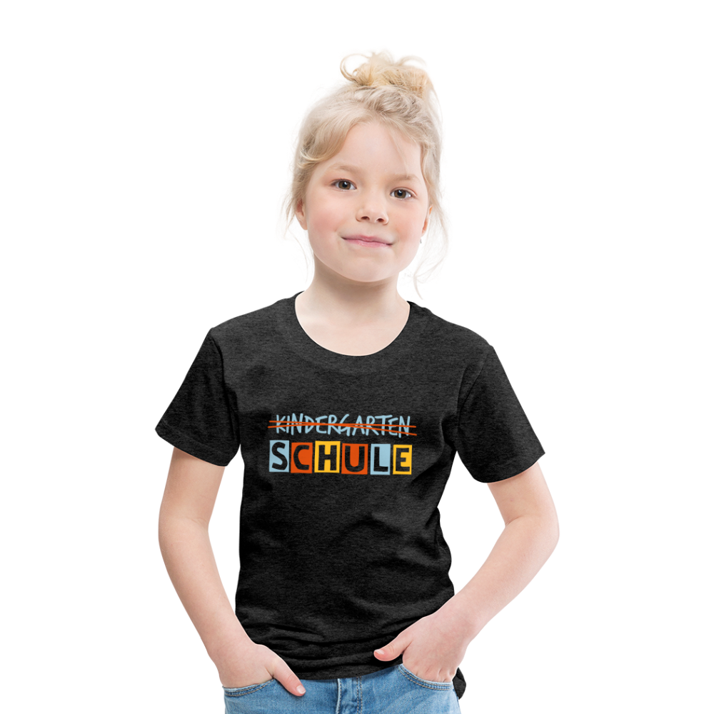 Kinder Premium T-Shirt - Schule - Anthrazit