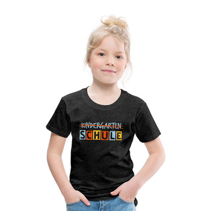 Kinder Premium T-Shirt - Schule - Anthrazit