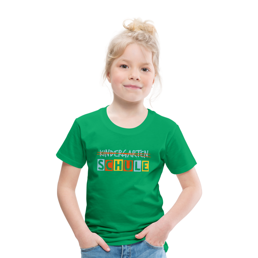 Kinder Premium T-Shirt - Schule - Kelly Green