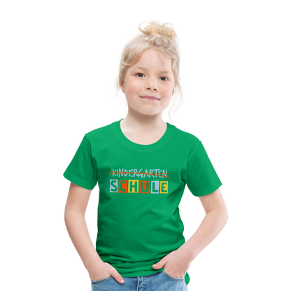 Kinder Premium T-Shirt - Schule - Kelly Green