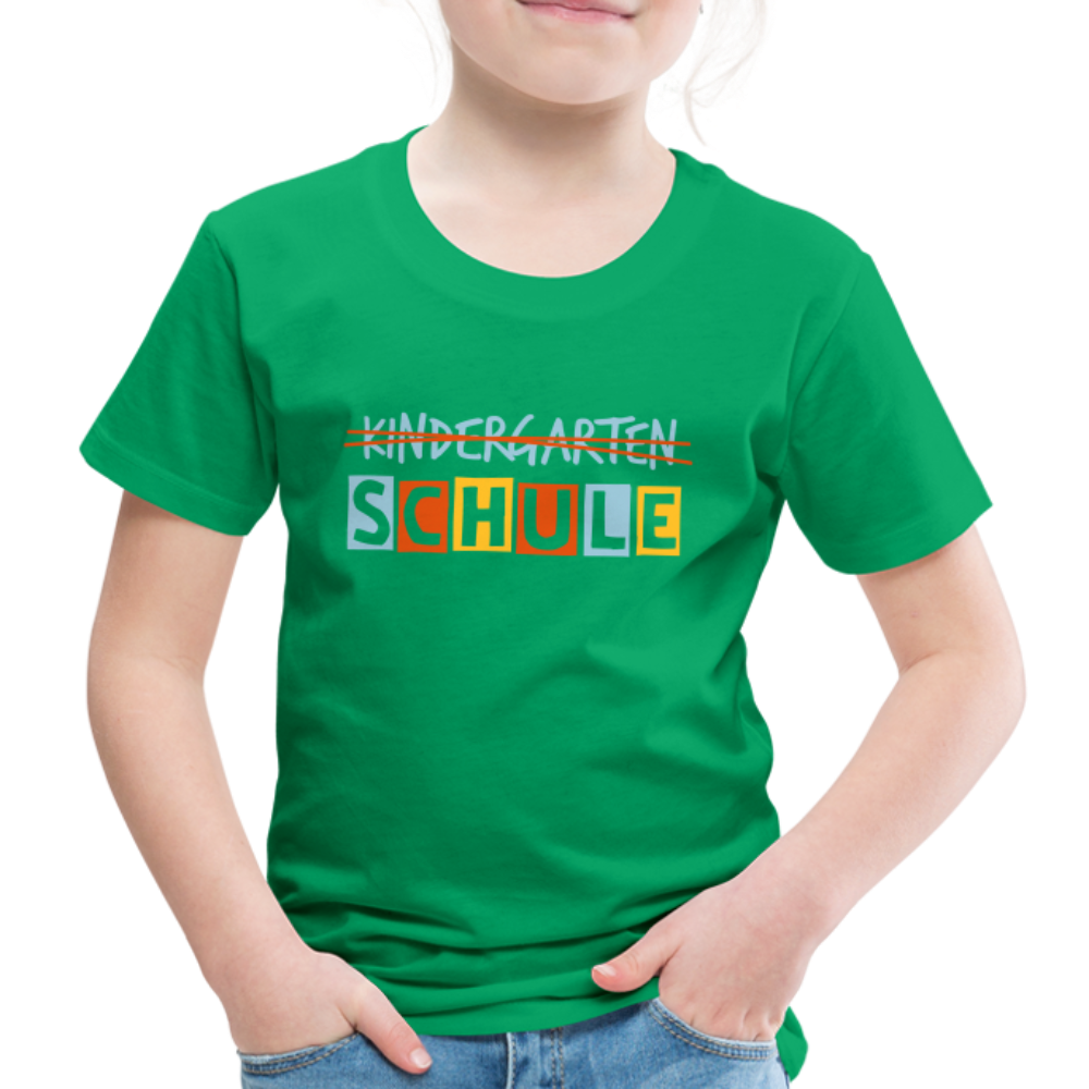 Kinder Premium T-Shirt - Schule - Kelly Green