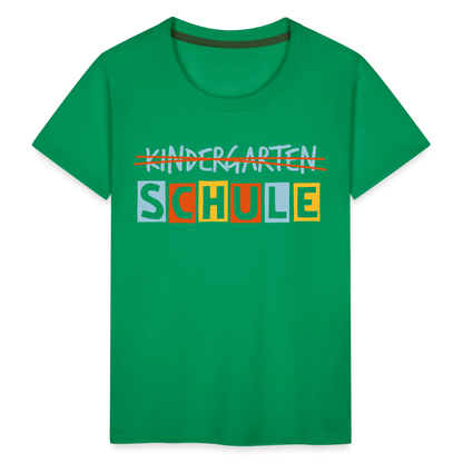 Kinder Premium T-Shirt - Schule - Kelly Green