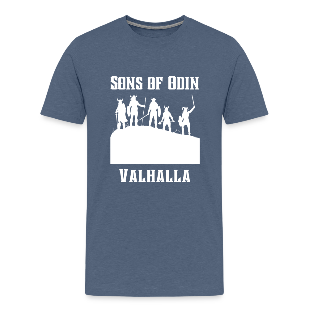 Männer Premium T-Shirt - Sons of Odin - Blau meliert