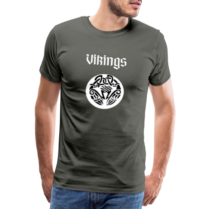 Männer Premium T-Shirt - Vikings - Asphalt