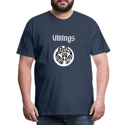 Männer Premium T-Shirt - Vikings - Navy