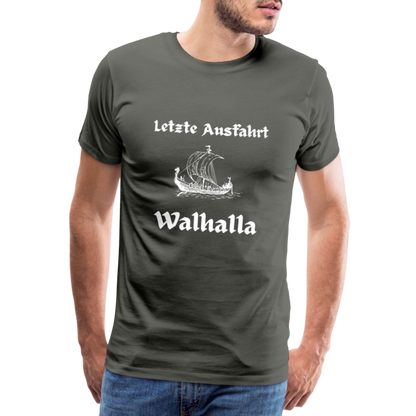 Männer Premium T-Shirt - Letzte Ausfahrt Walhalla - Asphalt