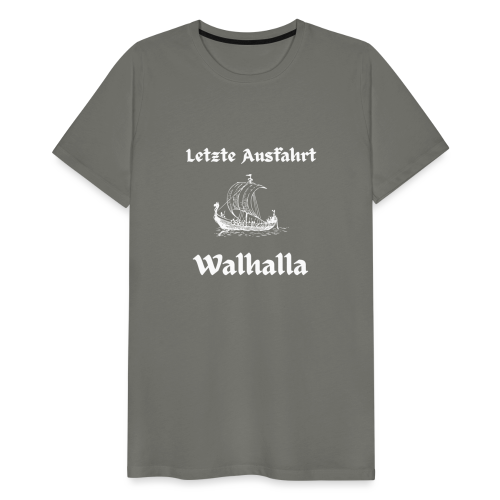 Männer Premium T-Shirt - Letzte Ausfahrt Walhalla - Asphalt