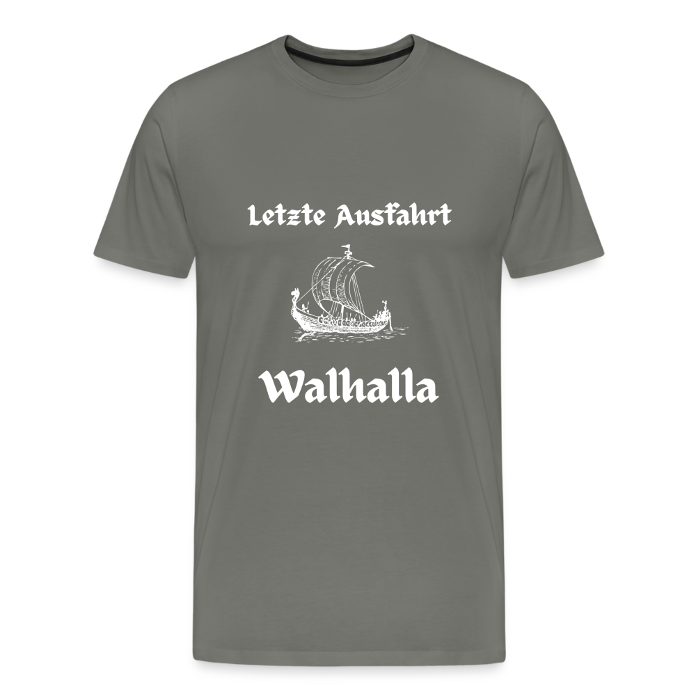 Männer Premium T-Shirt - Letzte Ausfahrt Walhalla - Asphalt