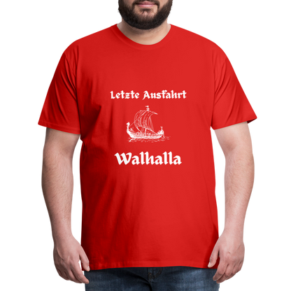 Männer Premium T-Shirt - Letzte Ausfahrt Walhalla - Rot