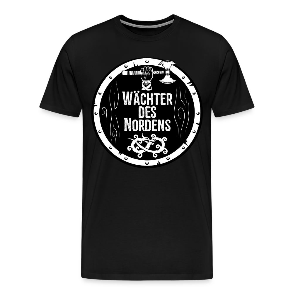 Männer Premium T-Shirt - Wächter des Nordens - Schwarz