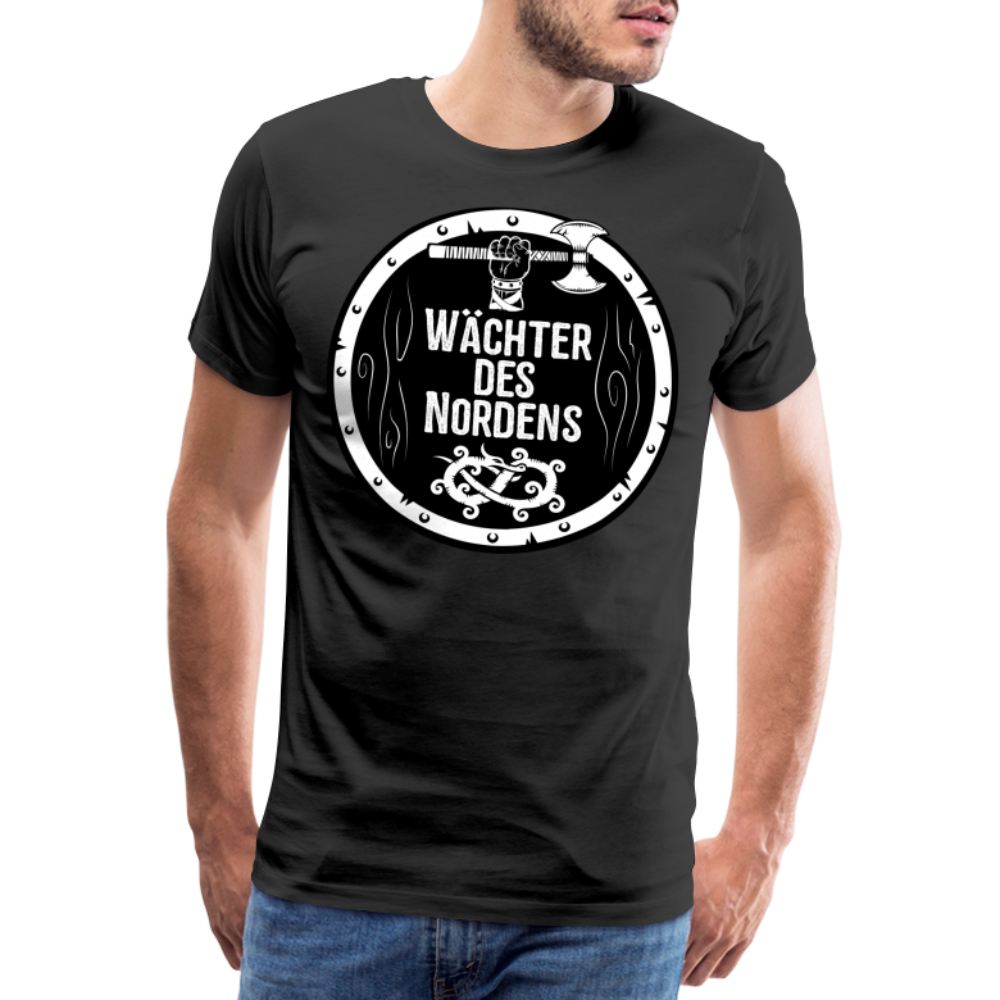 Männer Premium T-Shirt - Wächter des Nordens - Schwarz