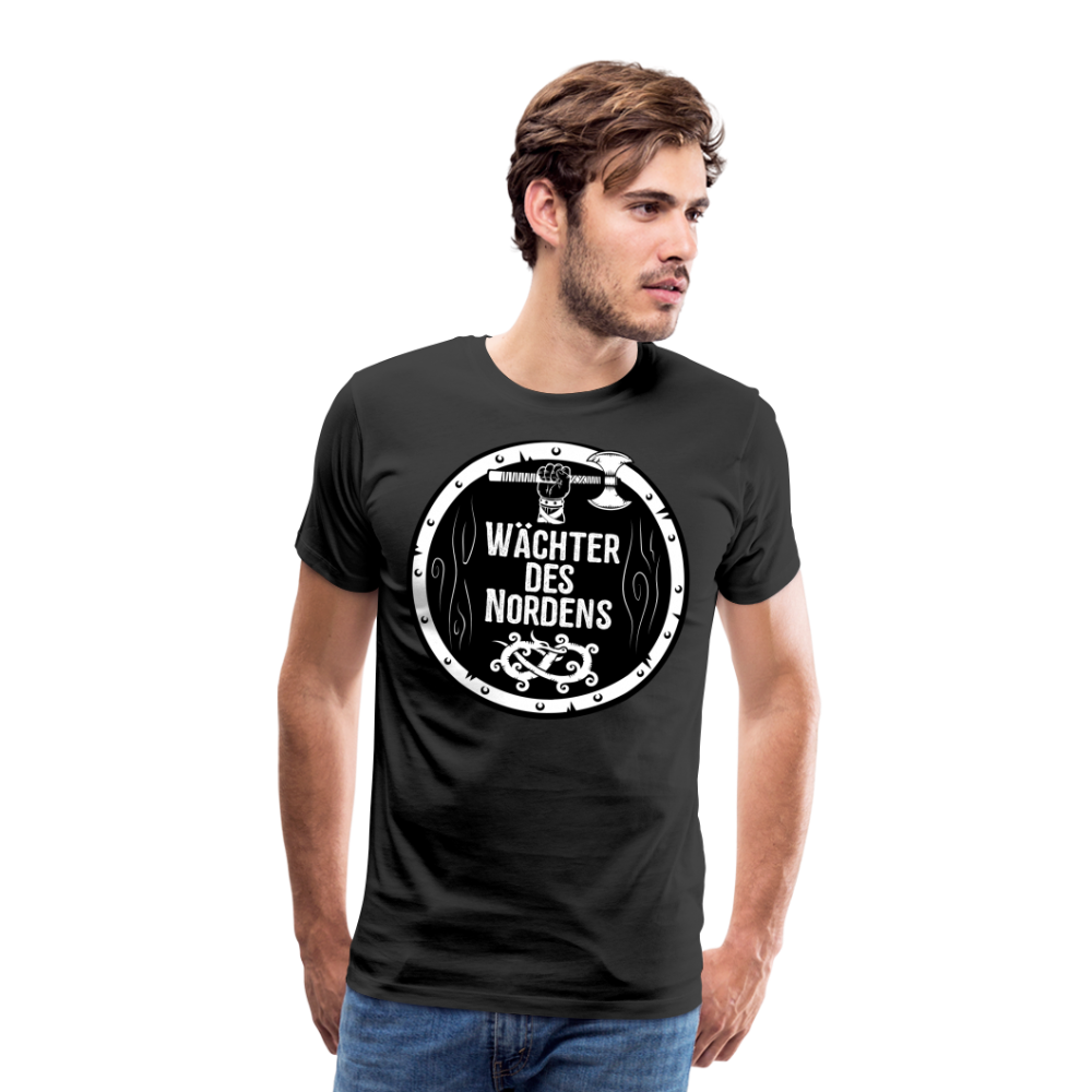 Männer Premium T-Shirt - Wächter des Nordens - Schwarz