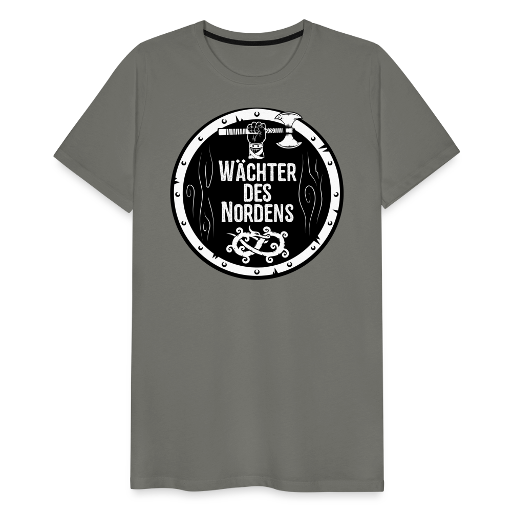 Männer Premium T-Shirt - Wächter des Nordens - Asphalt