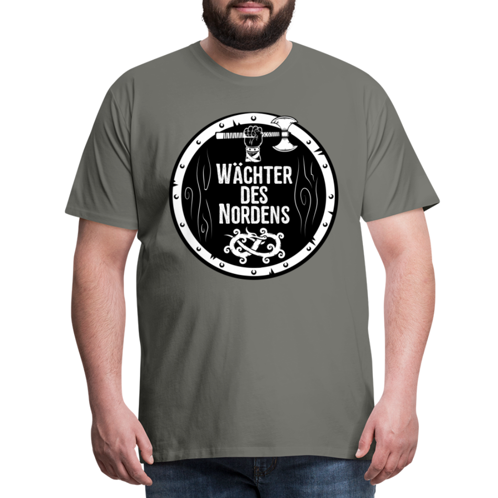 Männer Premium T-Shirt - Wächter des Nordens - Asphalt