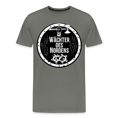 Männer Premium T-Shirt - Wächter des Nordens - Asphalt