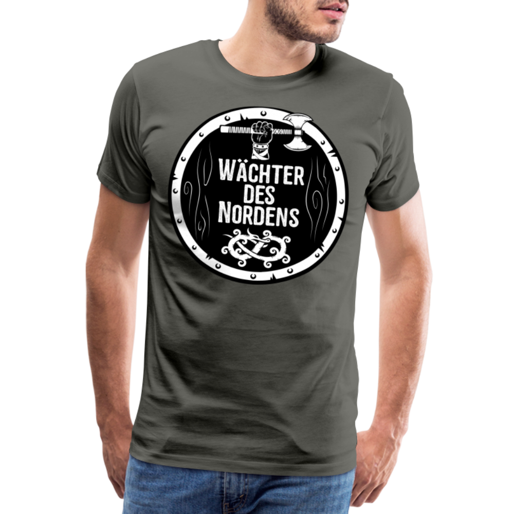 Männer Premium T-Shirt - Wächter des Nordens - Asphalt