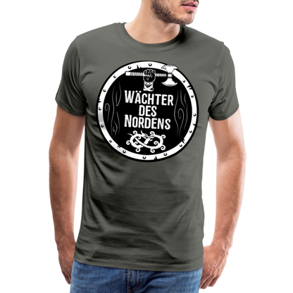 Männer Premium T-Shirt - Wächter des Nordens - Asphalt