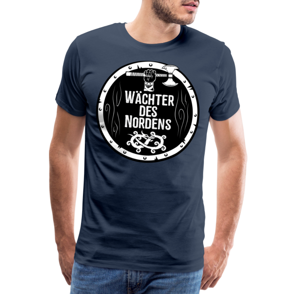 Männer Premium T-Shirt - Wächter des Nordens - Navy