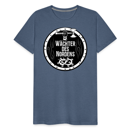 Männer Premium T-Shirt - Wächter des Nordens - Blau meliert