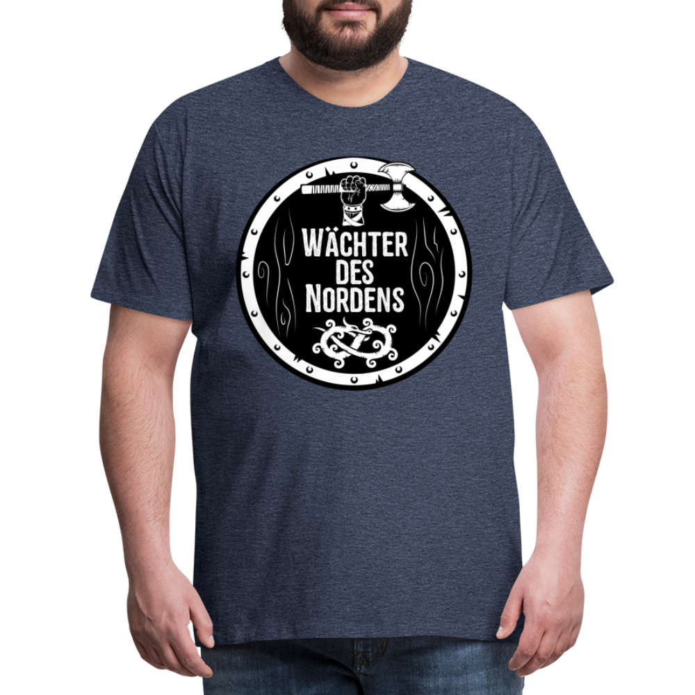 Männer Premium T-Shirt - Wächter des Nordens - Blau meliert