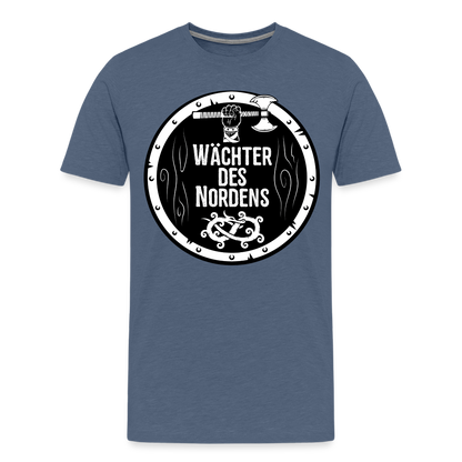 Männer Premium T-Shirt - Wächter des Nordens - Blau meliert