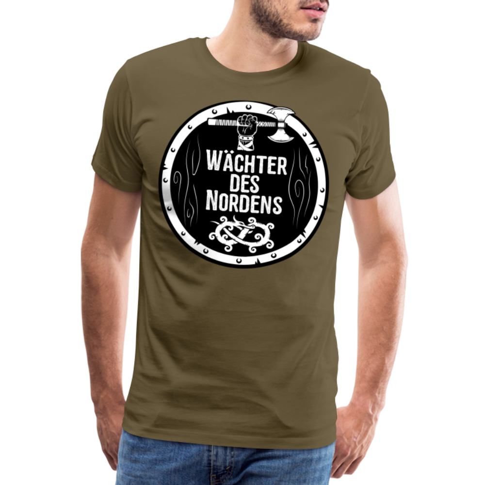 Männer Premium T-Shirt - Wächter des Nordens - Khaki