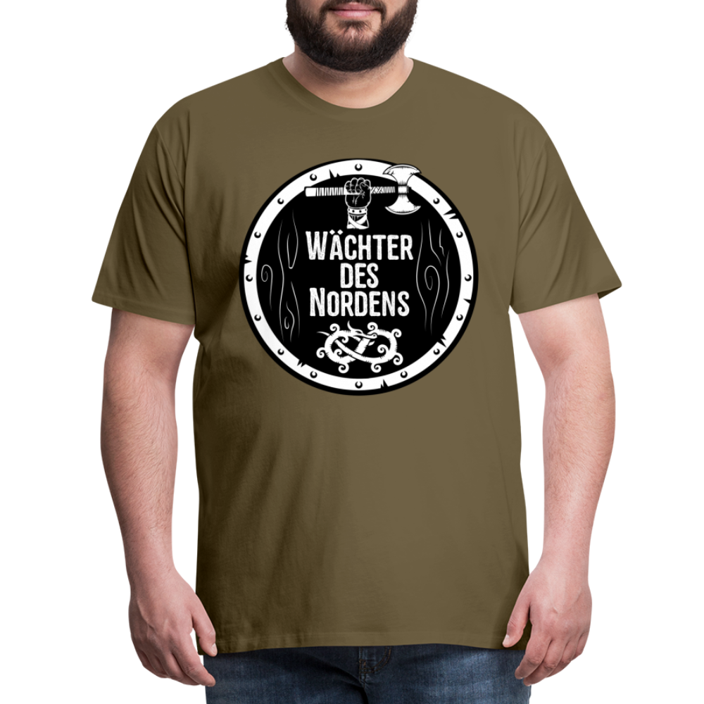 Männer Premium T-Shirt - Wächter des Nordens - Khaki