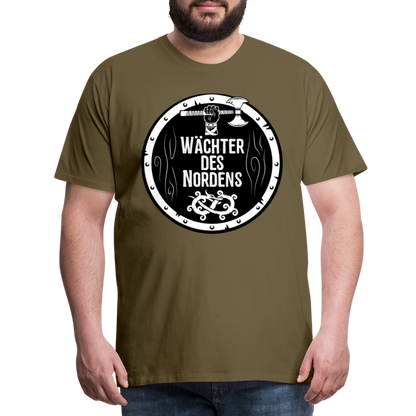 Männer Premium T-Shirt - Wächter des Nordens - Khaki