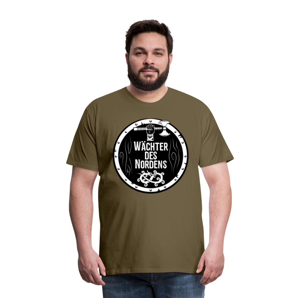 Männer Premium T-Shirt - Wächter des Nordens - Khaki