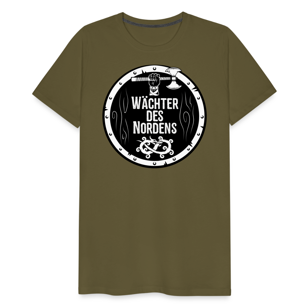 Männer Premium T-Shirt - Wächter des Nordens - Khaki